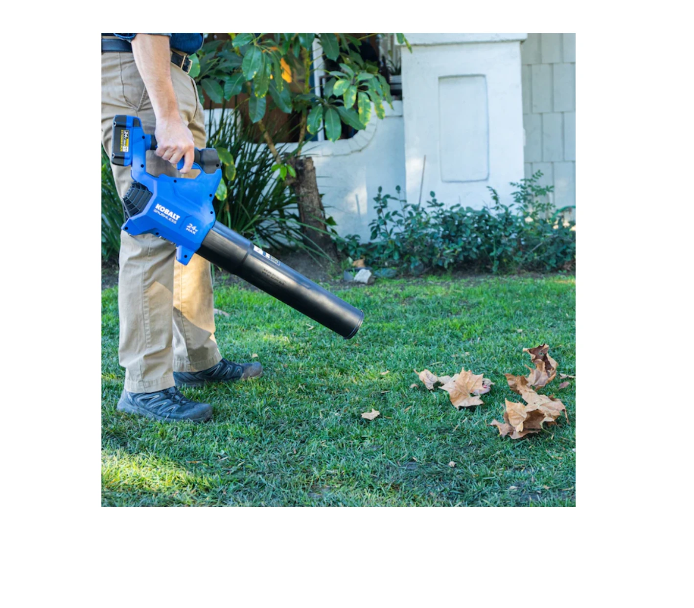 Kobalt KHB 4224A-03 24-volt Max 500-CFM 120-MPH Brushless Handheld Cordless Electric Leaf Blower 4 Ah (Battery & Charger Included) 14 Kobalt KHB 4224A-03 24-volt Max 500-CFM 120-MPH Brushless Handheld Cordless Electric Leaf Blower 4 Ah (Battery & Charger Included) - Image 12
