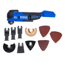 Kobalt 24-Volt Max 18-Piece Cordless Brushless Oscillating Tool Kit - Bare Tool Without Battery -Kobalt Store 32165052c L