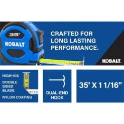 Kobalt 35-ft Blue Self-Locking Measuring Tape -Kobalt Store 32435014da L