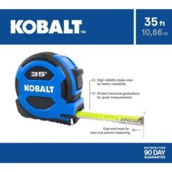 Kobalt 35-ft Blue Self-Locking Measuring Tape -Kobalt Store 32435014ea L