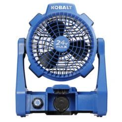Kobalt 24-V Max Cordless Jobsite Fan - 600-CFM - Blue - Bare Tool Without Battery -Kobalt Store 45595009 L