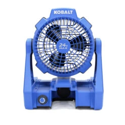 Kobalt 24-V Max Cordless Jobsite Fan - 600-CFM - Blue - Bare Tool Without Battery
