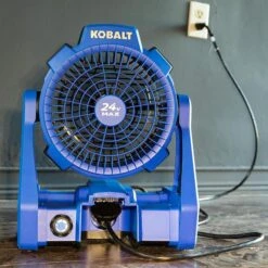 Kobalt 24-V Max Cordless Jobsite Fan - 600-CFM - Blue - Bare Tool Without Battery -Kobalt Store 45595009e L