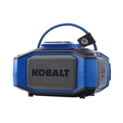 Kobalt 24 V Max Bluetooth Speaker - USB And Auxiliary Ports - Grey And Blue - Bare Tool Without Battery -Kobalt Store 45595032 L