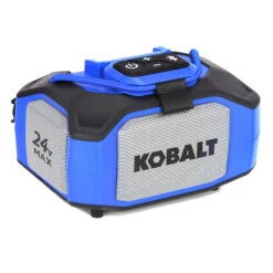 Kobalt 24 V Max Bluetooth Speaker - USB And Auxiliary Ports - Grey And Blue - Bare Tool Without Battery -Kobalt Store 45595032b L