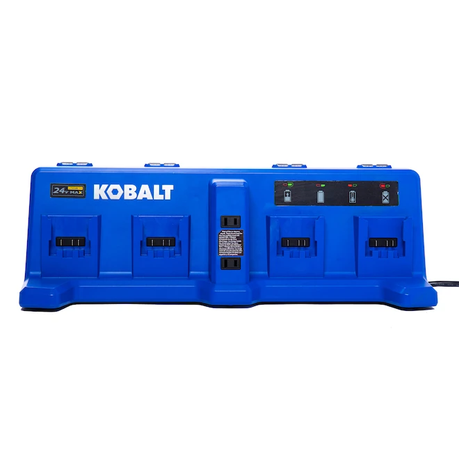 Kobalt 24 V Max Quad Charger For Power Tool Batteries - Blue 4 Kobalt 24 V Max Quad Charger For Power Tool Batteries - Blue - Image 2