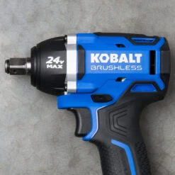 Kobalt 24-V Max Cordless Impact Wrench - 1/2-in - Black And Blue - Brushless Motor - Bare Tool Without Battery -Kobalt Store 45595050c L