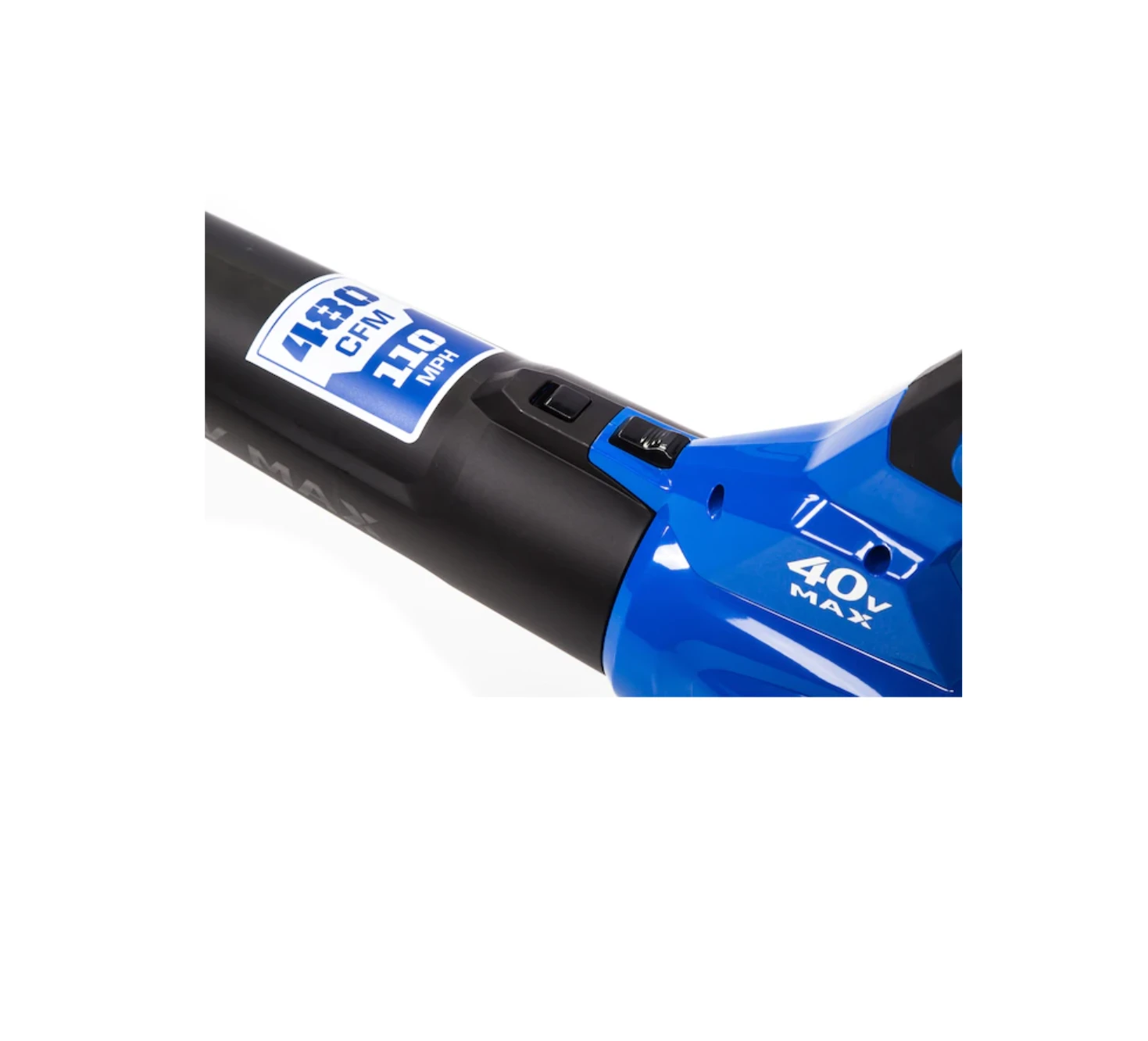 Kobalt KHB 4840-06 40-volt Max 480-CFM 110-MPH Handheld Cordless Electric Leaf Blower (Tool Only) 8 Kobalt KHB 4840-06 40-volt Max 480-CFM 110-MPH Handheld Cordless Electric Leaf Blower (Tool Only) - Image 6