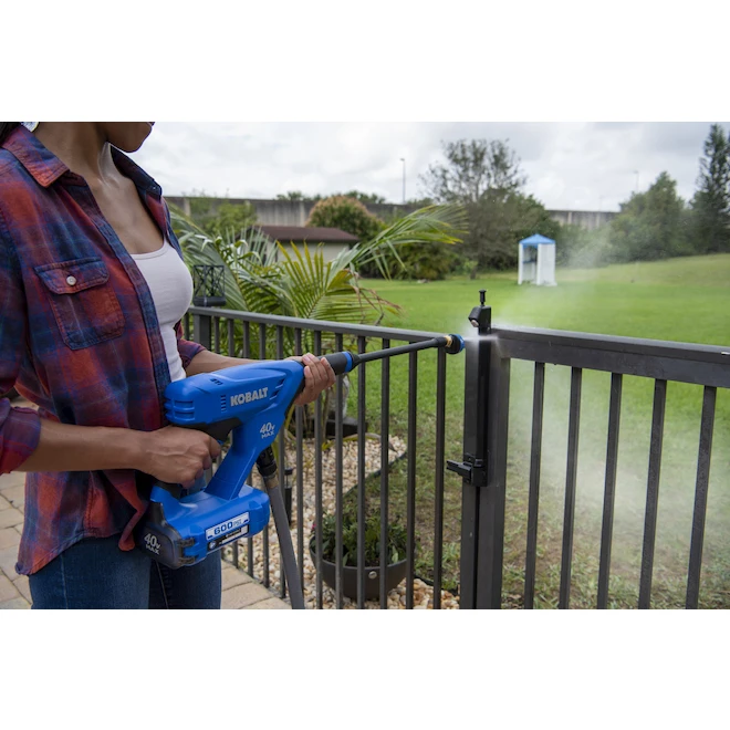 Kobalt 40-Volt Electric Handheld Pressure Washer Kit - 2-Ah - 600-PSI - Blue 5 Kobalt 40-Volt Electric Handheld Pressure Washer Kit - 2-Ah - 600-PSI - Blue - Image 3
