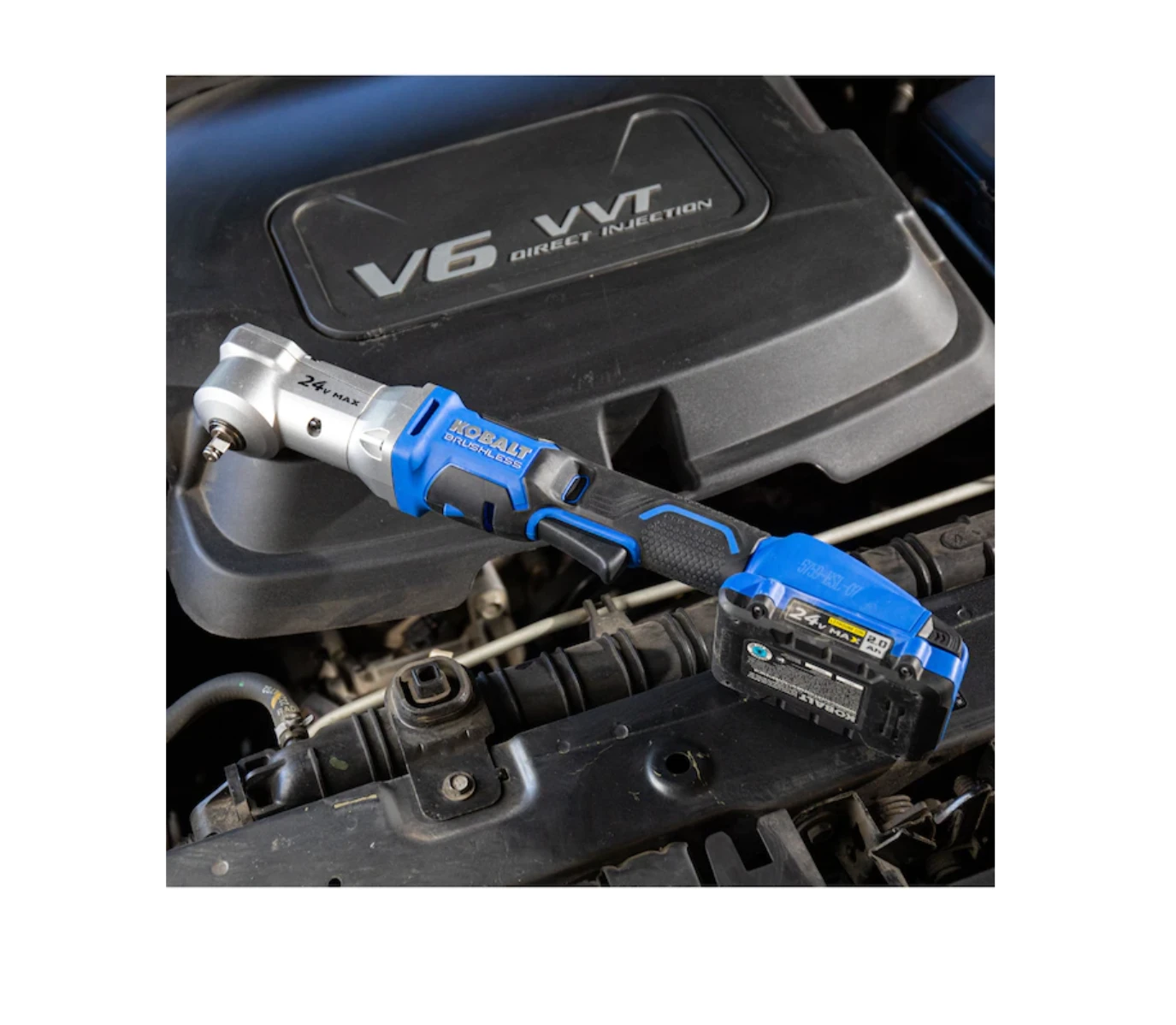 Kobalt KRAIW 124B-03 24-volt Max Variable Speed Brushless 3/8-in Drive Cordless Impact Wrench (Tool Only) 10 Kobalt KRAIW 124B-03 24-volt Max Variable Speed Brushless 3/8-in Drive Cordless Impact Wrench (Tool Only) - Image 9