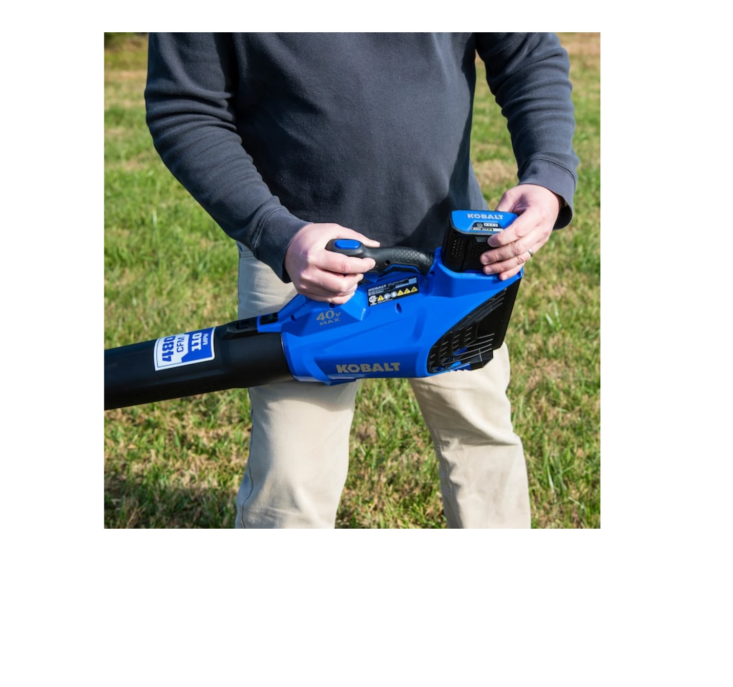 Kobalt KHB 4840-06 40-volt Max 480-CFM 110-MPH Handheld Cordless Electric Leaf Blower (Tool Only) 11 Kobalt KHB 4840-06 40-volt Max 480-CFM 110-MPH Handheld Cordless Electric Leaf Blower (Tool Only) - Image 9