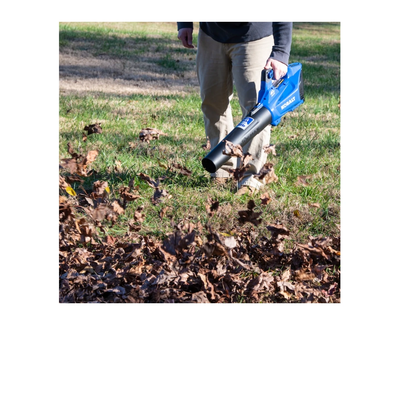 Kobalt KHB 4840-06 40-volt Max 480-CFM 110-MPH Handheld Cordless Electric Leaf Blower (Tool Only) 12 Kobalt KHB 4840-06 40-volt Max 480-CFM 110-MPH Handheld Cordless Electric Leaf Blower (Tool Only) - Image 10