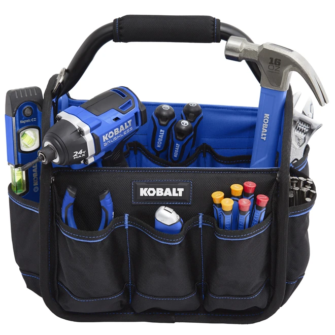 Kobalt 12-in Blue/Black Polyester Tool Tote 3 Kobalt 12-in Blue/Black Polyester Tool Tote