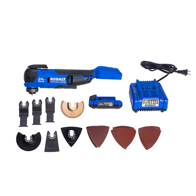 Kobalt KMT 2624A-03 17-Piece Brushless 24-volt Max Variable Speed Oscillating Multi-Tool Kit With Soft Case (1-Battery Included) 3 Kobalt KMT 2624A-03 17-Piece Brushless 24-volt Max Variable Speed Oscillating Multi-Tool Kit With Soft Case (1-Battery Included)